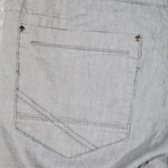 CK Men's Slim Fit Gray Striped Pants 33X32 Casual Stylish Cotton Stretch On the - Picture 7 of 16